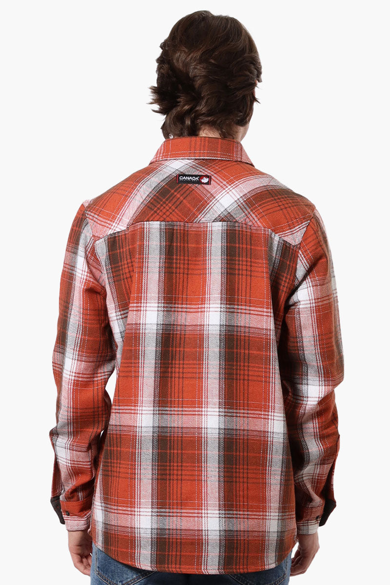 Canada Weather Gear Plaid Button Up Casual Shirt - Rust - Mens Casual Shirts - International Clothiers