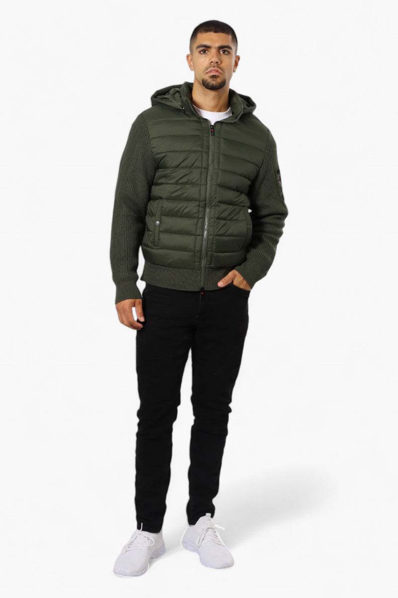 Canada Weather Gear Hooded Sweater Knit Lightweight Jacket - Olive - Mens Lightweight Jackets - International Clothiers