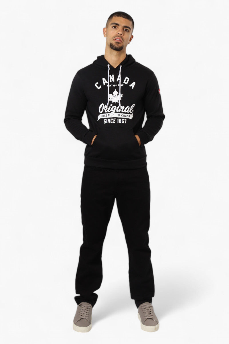 Canada Weather Gear Coast To Coast Print Hoodie - Black - Mens Hoodies & Sweatshirts - International Clothiers