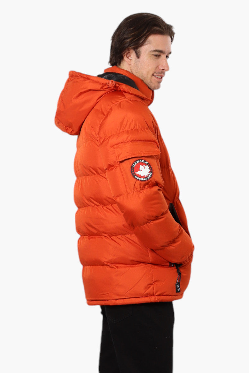 Canada Weather Gear Zip Pocket Bubble Bomber Jacket - Orange - Mens Bomber Jackets - International Clothiers