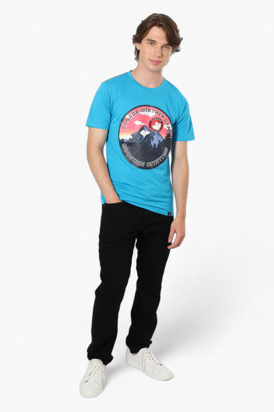 Canada Weather Gear Mountain Print Tee - Blue - Mens Tees & Tank Tops - International Clothiers