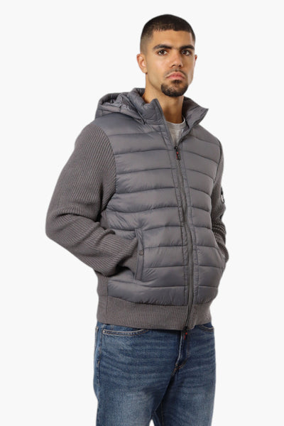 Canada Weather Gear Hooded Sweater Knit Lightweight Jacket - Grey - Mens Lightweight Jackets - International Clothiers