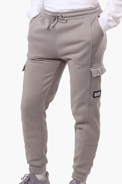 Super Triple Goose Tie Waist Cargo Joggers - Grey - Mens Joggers & Sweatpants - International Clothiers