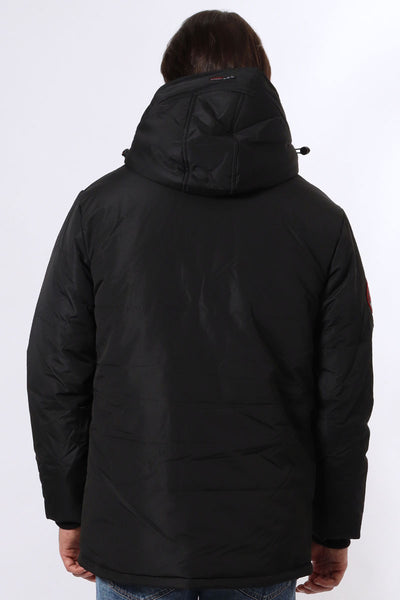 Canada Weather Gear Mouton Lined Parka Jacket - Black - Mens Parka Jackets - International Clothiers