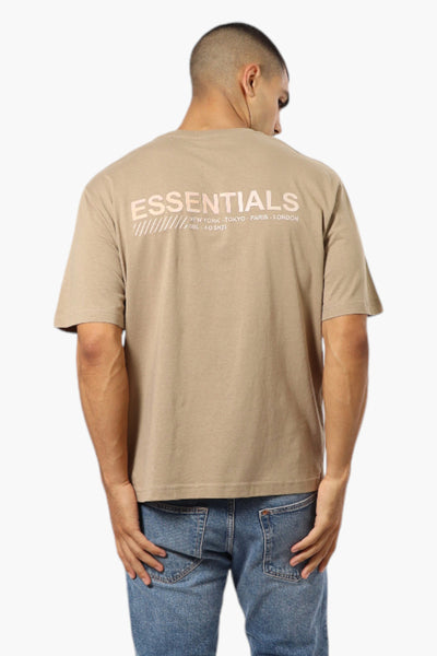 Essentials By Drill Clothing Solid Drop Shoulder Tee - Beige - Mens Tees & Tank Tops - International Clothiers