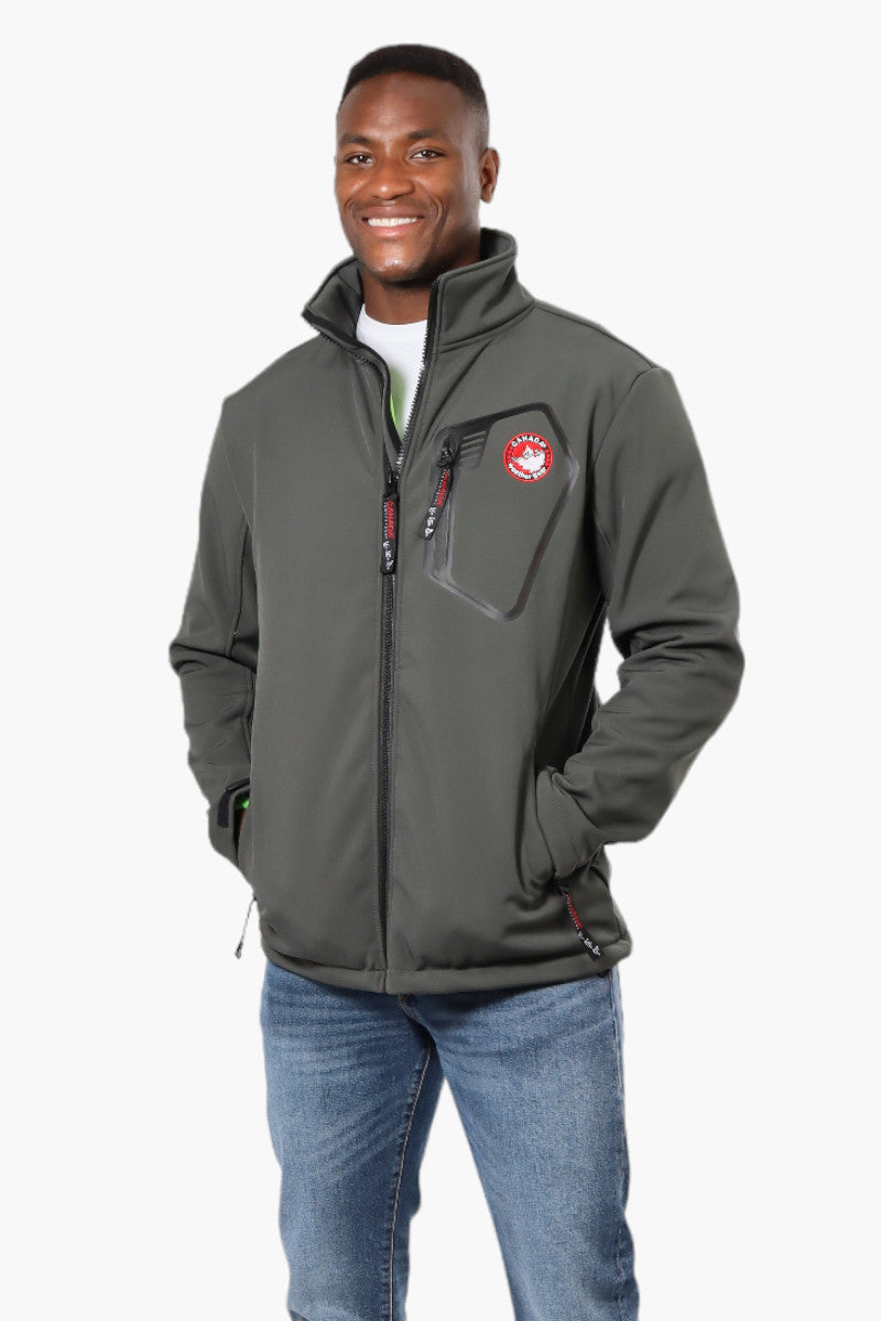 Canada Weather Gear Fleece Lined Zip Pocket Lightweight Jacket - Grey - Mens Lightweight Jackets - International Clothiers