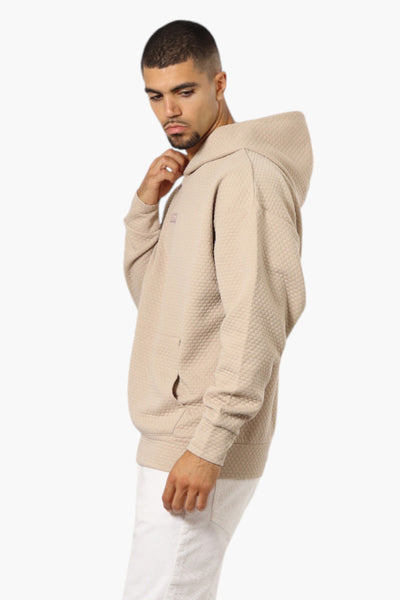 Essentials By Drill Clothing Hexagon Jacquard Drop Shoulder Hoodie - Cream - Mens Hoodies & Sweatshirts - International Clothiers