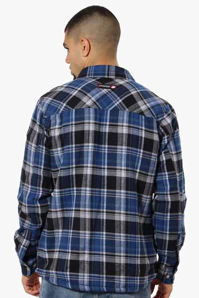 Canada Weahter Gear Plaid Sherpa Lined Shacket - Navy - Mens Lightweight Jackets - International Clothiers