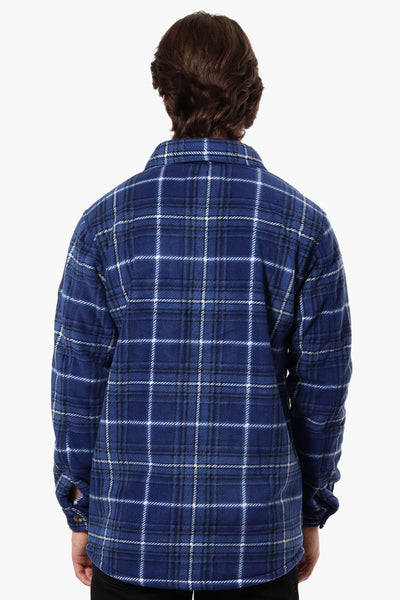 Canada Weather Gear Plaid Sherpa Lined Lightweight Jacket - Navy - Mens Lightweight Jackets - International Clothiers