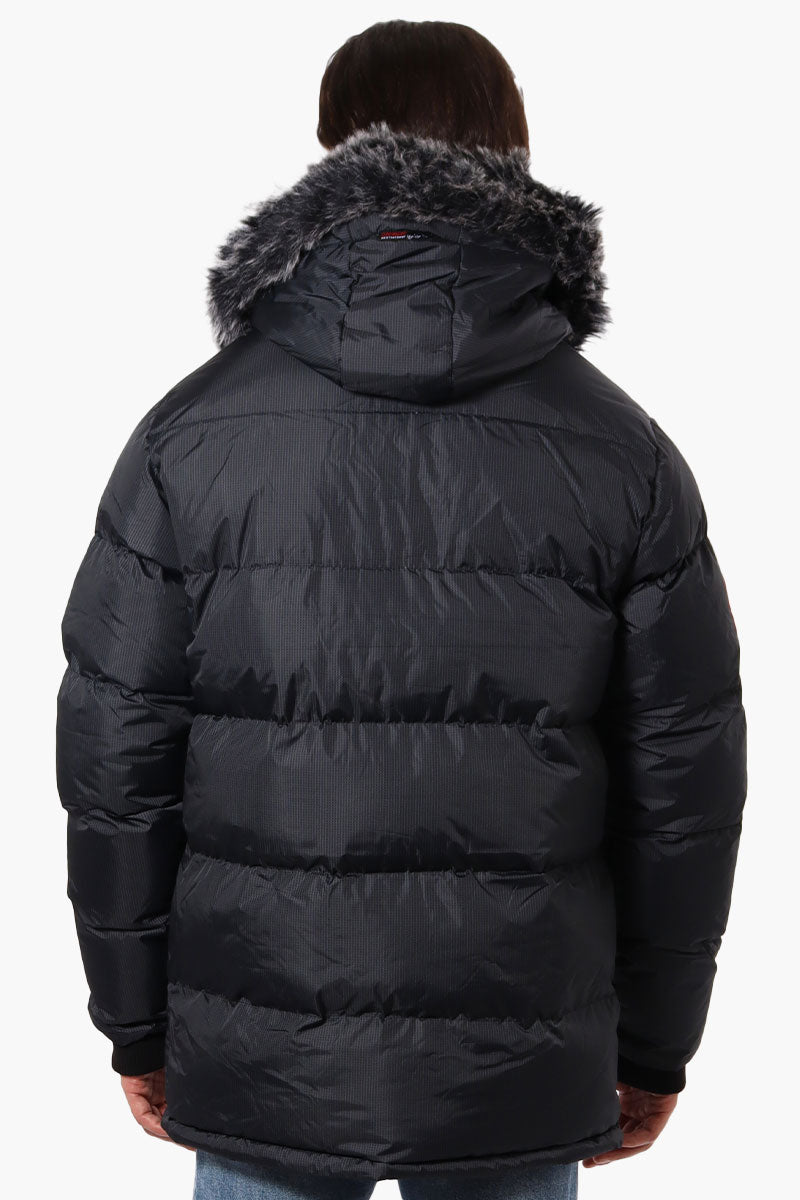 Canada Weather Gear Faux Fur Hood Parka Jacket - Black - Mens Parka Jackets - International Clothiers