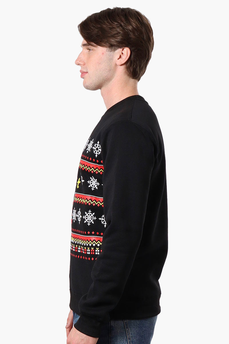 Ugly Christmas Sweater It's Lit Print Christmas Sweater - Black - Mens Christmas Sweaters - International Clothiers