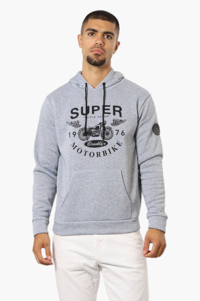 Super Triple Goose Brooklyn Motorbike Print Hoodie - Grey - Mens Hoodies & Sweatshirts - International Clothiers