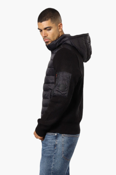 Canada Weather Gear Hooded Sweater Knit Lightweight Jacket - Black - Mens Lightweight Jackets - International Clothiers