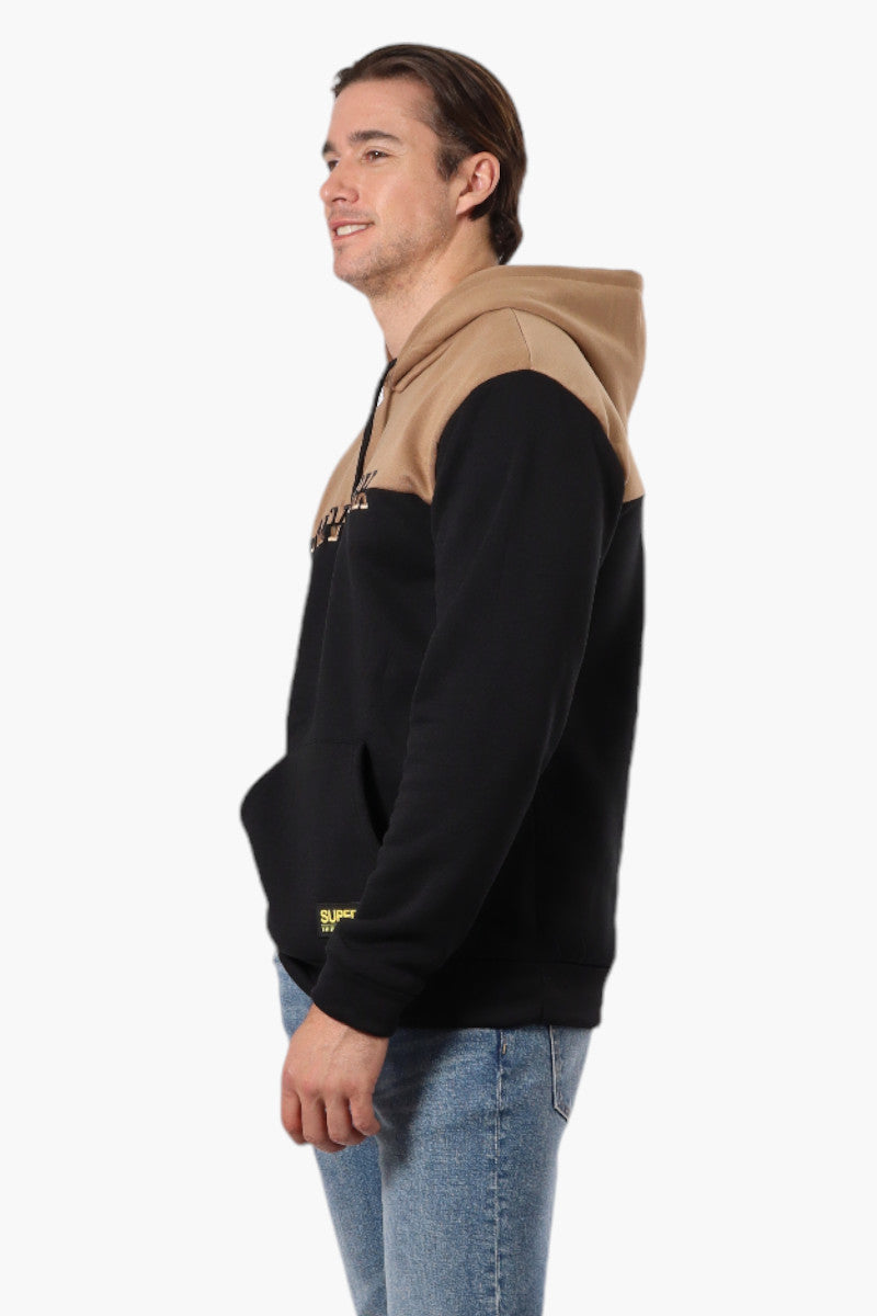 Super Triple Goose Embroidered Colour Block Hoodie - Brown - Mens Hoodies & Sweatshirts - International Clothiers