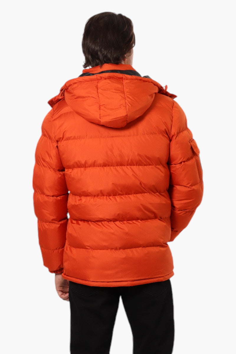 Canada Weather Gear Zip Pocket Bubble Bomber Jacket - Orange - Mens Bomber Jackets - International Clothiers