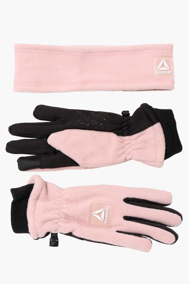 Reebok Solid Headband Glove Set - Pink - Mens Gloves - International Clothiers