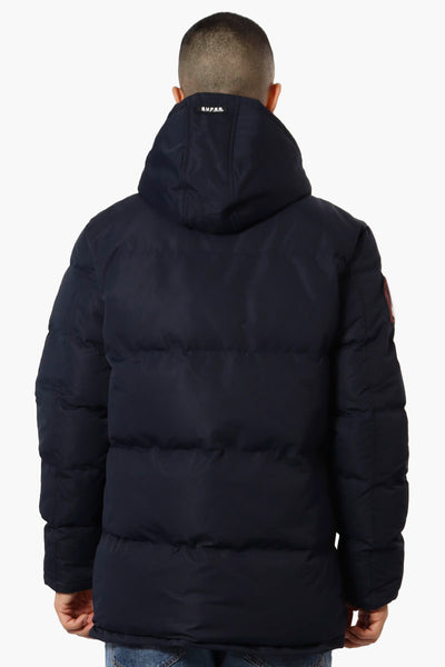 Super Triple Goose 4 Pocket Sherpa Lined Parka Jacket - Navy - Mens Parka Jackets - International Clothiers