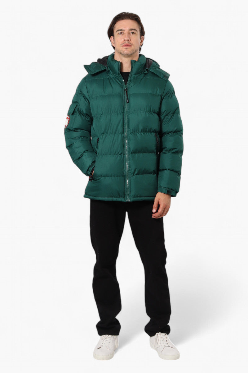 Canada Weather Gear Zip Pocket Bubble Bomber Jacket - Green - Mens Bomber Jackets - International Clothiers