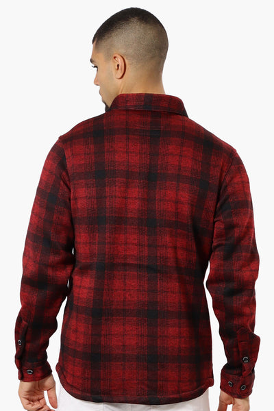 Canada Weather Gear Plaid Flap Pocket Lightweight Jacket - Red - Mens Lightweight Jackets - International Clothiers