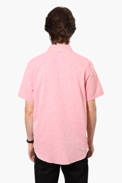 Jay Y. Ko Button Up Linen Casual Shirt - Pink - Mens Casual Shirts - International Clothiers