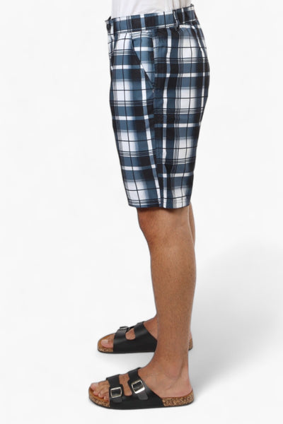 Vroom & Dreesmann Plaid Button Fly Shorts - Black - Mens Shorts & Capris - International Clothiers