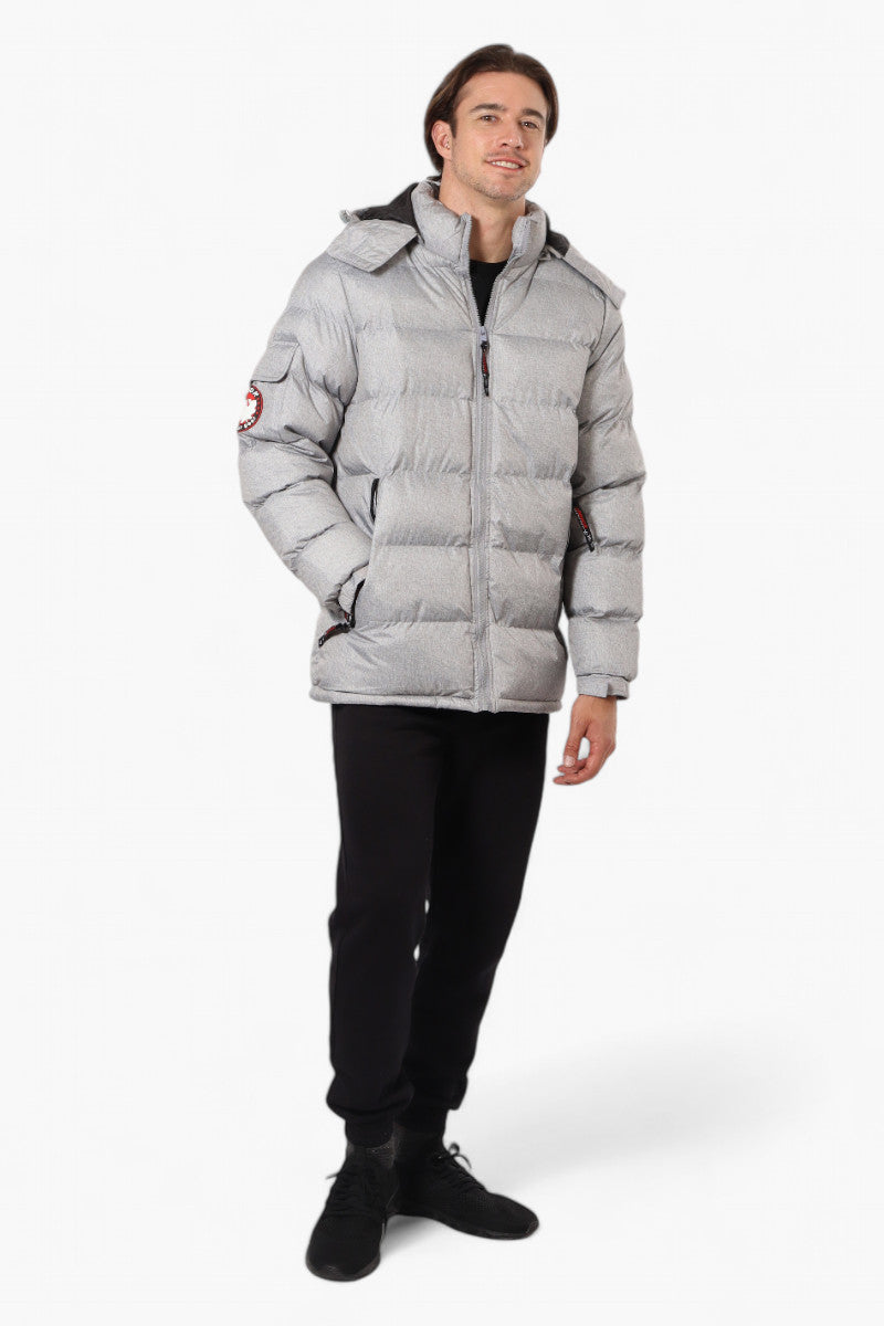 Canada Weather Gear Zip Pocket Bubble Bomber Jacket - Grey - Mens Bomber Jackets - International Clothiers