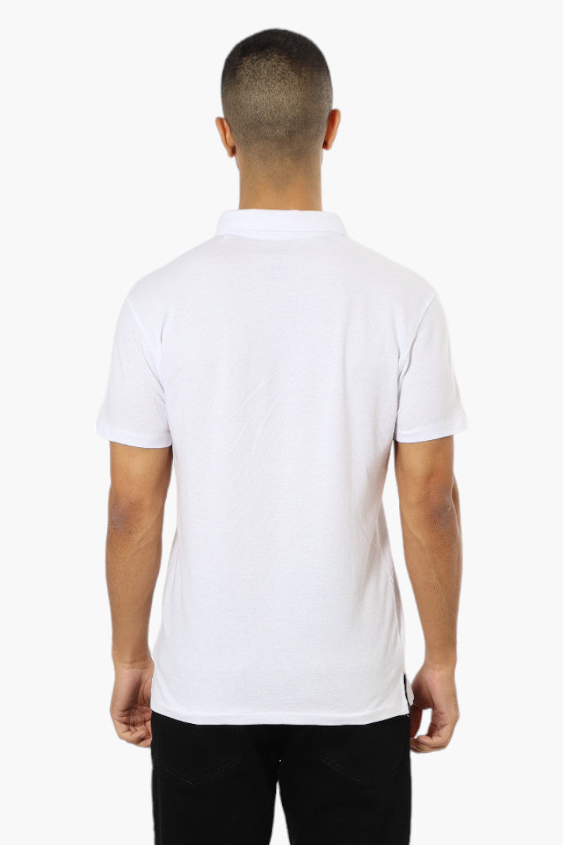 Jay Y. Ko Button Down Solid Polo Shirt - White - Mens Polo Shirts - International Clothiers