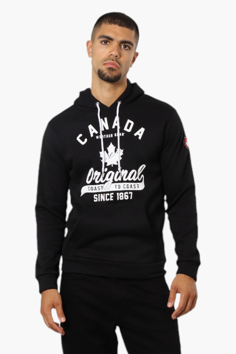 Canada Weather Gear Coast To Coast Print Hoodie - Black - Mens Hoodies & Sweatshirts - International Clothiers