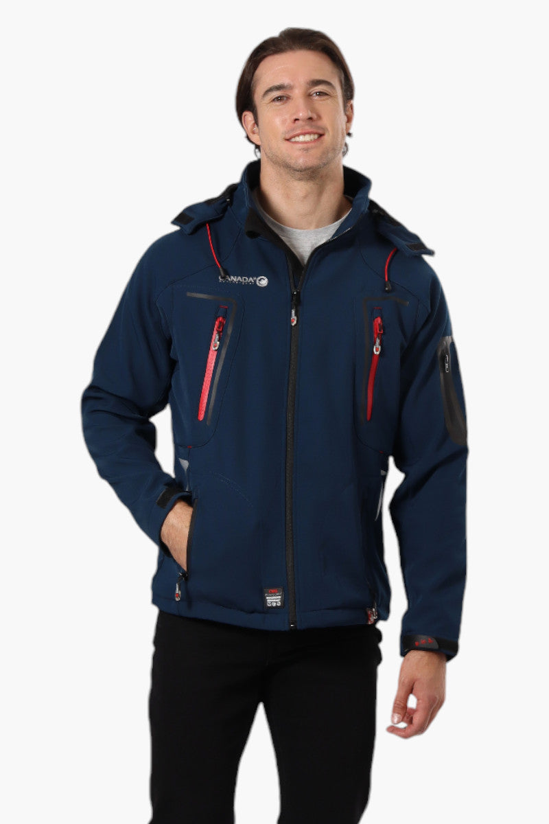 Canada Weather Gear Hooded 5 Zip Pocket Lightweight Jacket - Navy - Mens Lightweight Jackets - International Clothiers