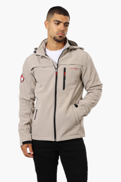 Canada Weather Gear Hooded Fleece Lined Lightweight Jacket - Stone - Mens Lightweight Jackets - International Clothiers