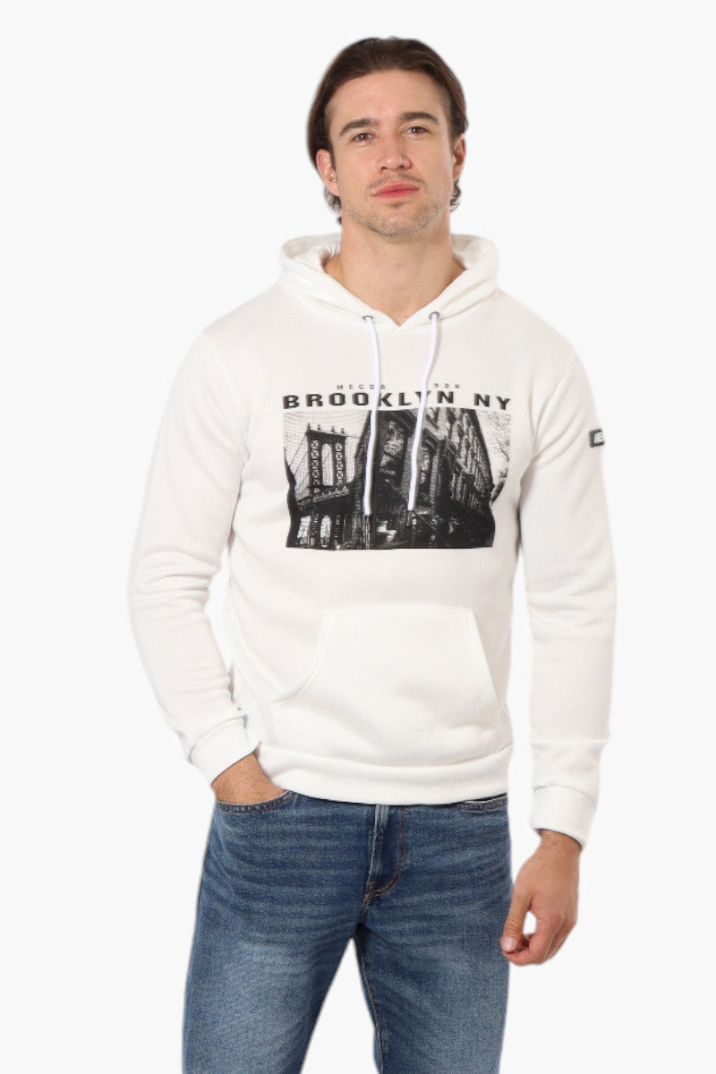 Mecca Brooklyn NY Print Hoodie - White - Mens Hoodies & Sweatshirts - International Clothiers