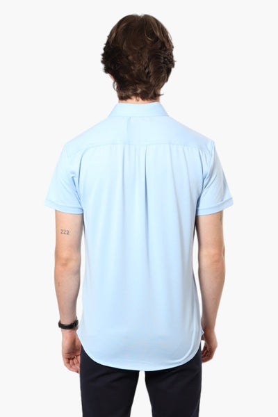 Jay Y. Ko Button Down Front Pocket Casual Shirt - Blue - Mens Casual Shirts - International Clothiers