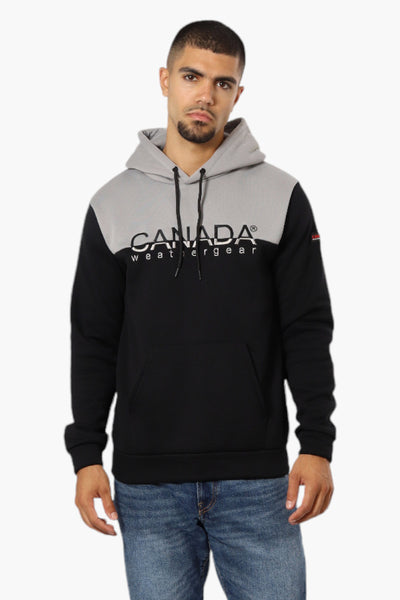 Canada Weather Gear Colour Block Embroidered Logo Hoodie - Grey - Mens Hoodies & Sweatshirts - International Clothiers