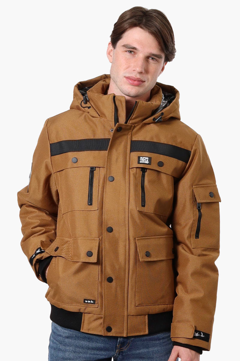 Super Triple Goose Heat Retention Lining Bomber Jacket - Camel - Mens Bomber Jackets - International Clothiers