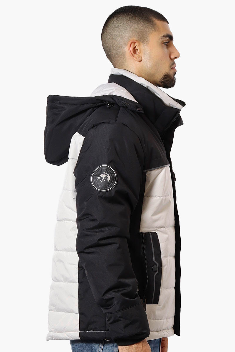 Super Triple Goose Contrast Detail Bubble Bomber Jacket - Stone - Mens Bomber Jackets - International Clothiers