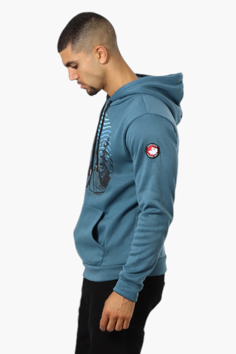 Canada Weather Gear Camping Print Hoodie - Teal - Mens Hoodies & Sweatshirts - International Clothiers