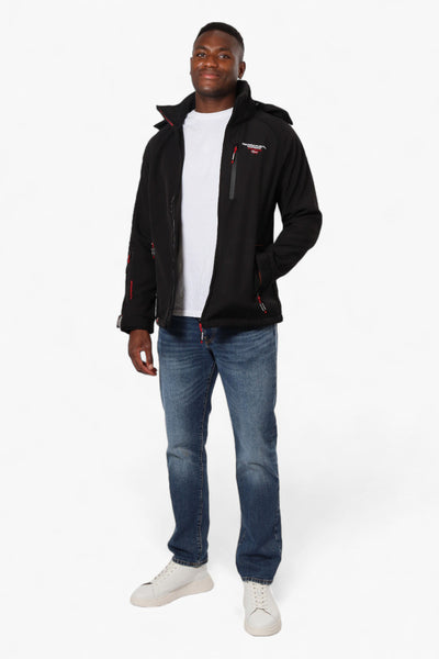 Geographical Norway Hooded Fleece Lined Lightweight Jacket - Black - Mens Lightweight Jackets - International Clothiers