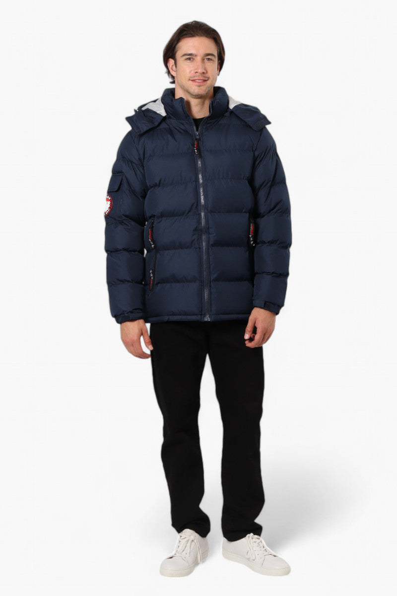 Canada Weather Gear Zip Pocket Bubble Bomber Jacket - Navy - Mens Bomber Jackets - International Clothiers