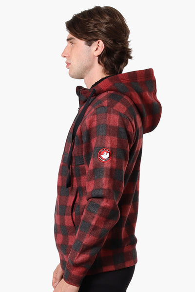 Canada Weather Gear Plaid Fleece Lined Lightweight Jacket - Red - Mens Lightweight Jackets - International Clothiers