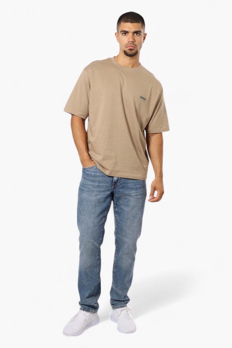 Essentials By Drill Clothing Solid Basic Crewneck Tee - Beige - Mens Tees & Tank Tops - International Clothiers