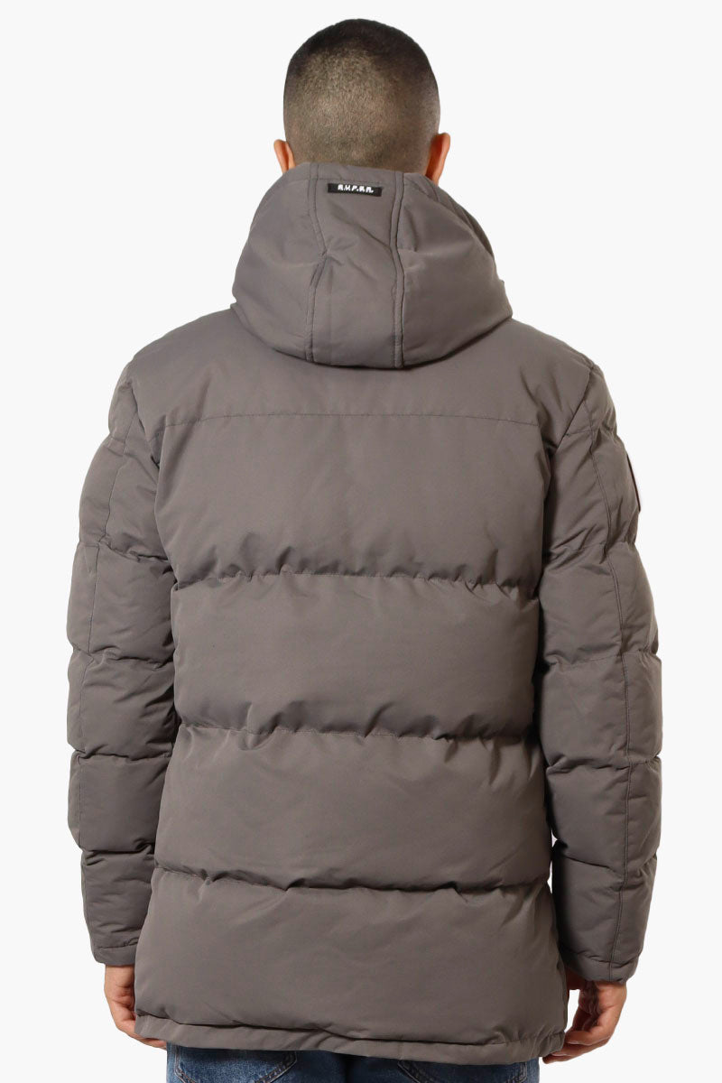 Super Triple Goose 4 Pocket Sherpa Lined Parka Jacket - Grey - Mens Parka Jackets - International Clothiers