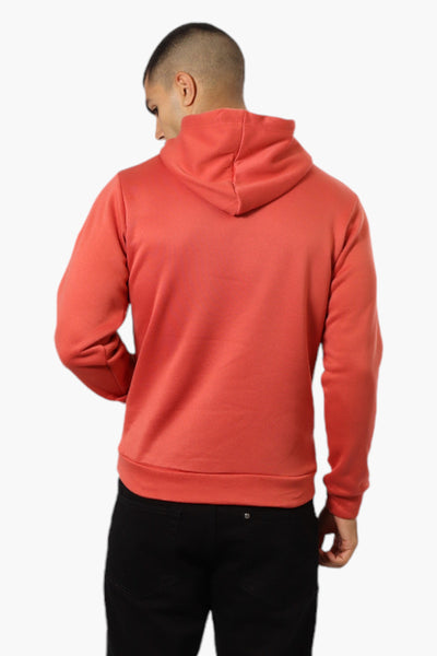 Canada Weather Gear Mountain Outfitters Print Hoodie - Coral - Mens Hoodies & Sweatshirts - International Clothiers