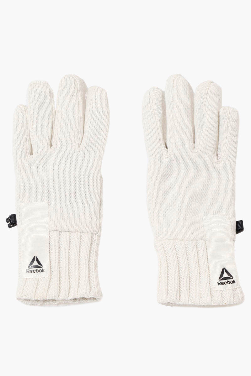 Reebok Ribbed Touch Screen Gloves - Cream - Mens Gloves - International Clothiers