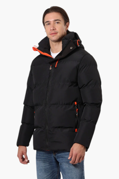 Canada Weather Gear Contrast Trim Bubble Bomber Jacket - Black - Mens Bomber Jackets - International Clothiers