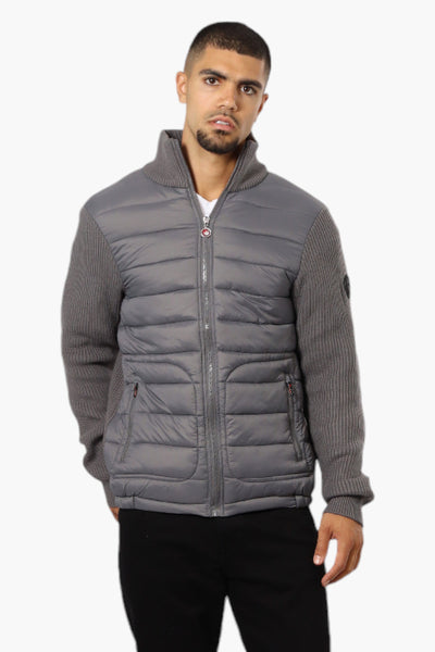 Canada Weather Gear Sweater Knit Polyfill Lightweight Jacket - Grey - Mens Lightweight Jackets - International Clothiers