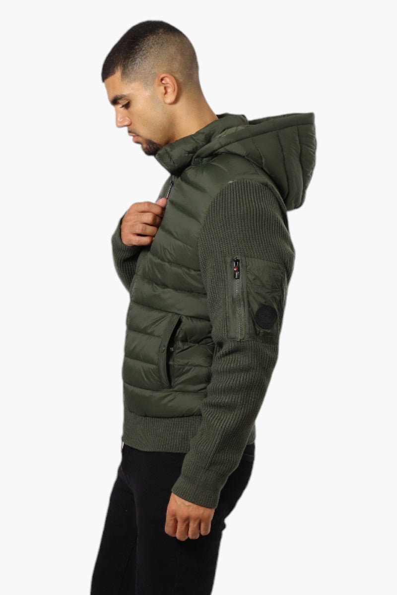 Canada Weather Gear Hooded Sweater Knit Lightweight Jacket - Olive - Mens Lightweight Jackets - International Clothiers