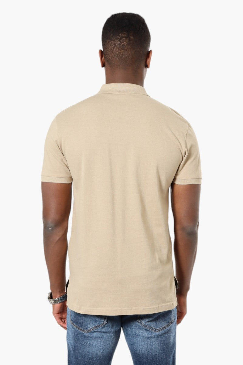 Beige knitted polo best sale