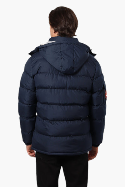 Canada Weather Gear Zip Pocket Bubble Bomber Jacket - Navy - Mens Bomber Jackets - International Clothiers