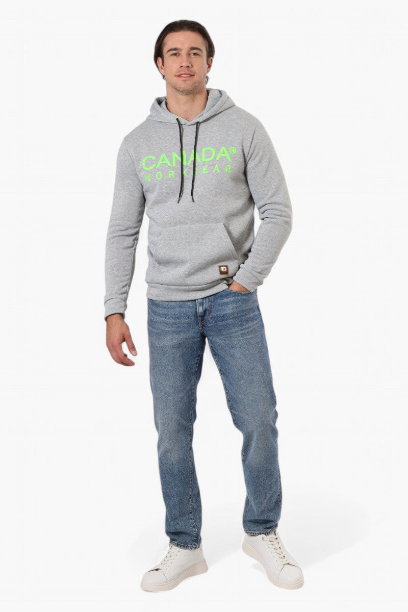 Canada Work Gear Solid Logo Print Hoodie - Grey - Mens Hoodies & Sweatshirts - International Clothiers