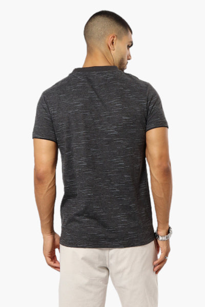 Urbanology Patterned V-Neck Tee - Black - Mens Tees & Tank Tops - International Clothiers